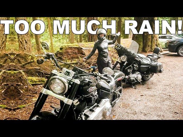 Riding in Rain on a Motorcycle | Riding on Vancouver Island | Harley Davidson Road Trip | Part 3