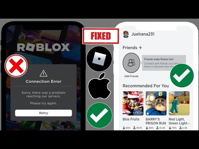 Fix Roblox Connection Error on iPhone (2024) | Sorry "There Was A Problem Reaching Our Servers