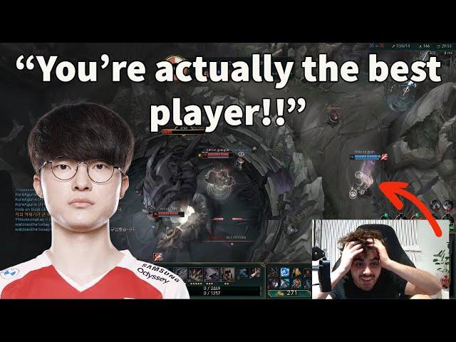 Faker Impresses EUW Rank 1 Jungler Agurin With This Play In Korean Solo Queue!!