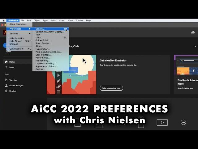 Adobe Illustrator CC 2022 Preferences and Workspace