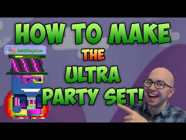 Growtopia: How to Make the Anniversary Ultra Party Set! 2018