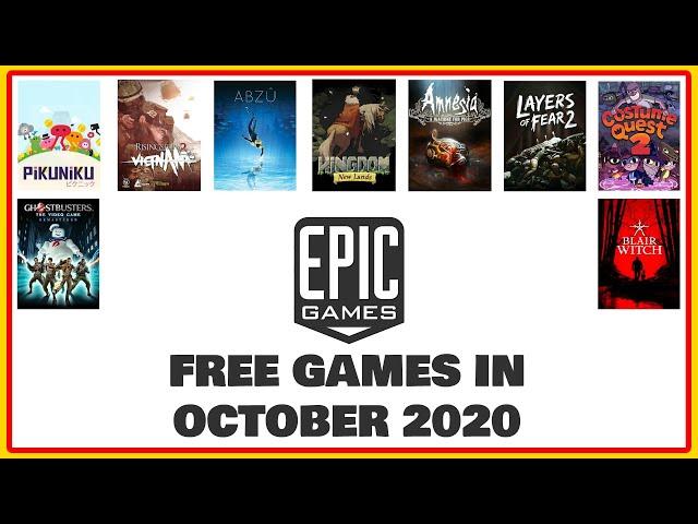 FREE GAMES from Epic Store IN OCTOBER 2020