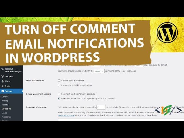 How to Turn Off Comment Notification Emails in WordPress