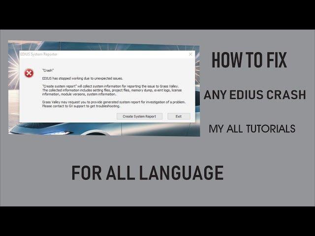 How to fix edius 6,7,8,8 53,9,9 10 and any edius by technical maansaabh