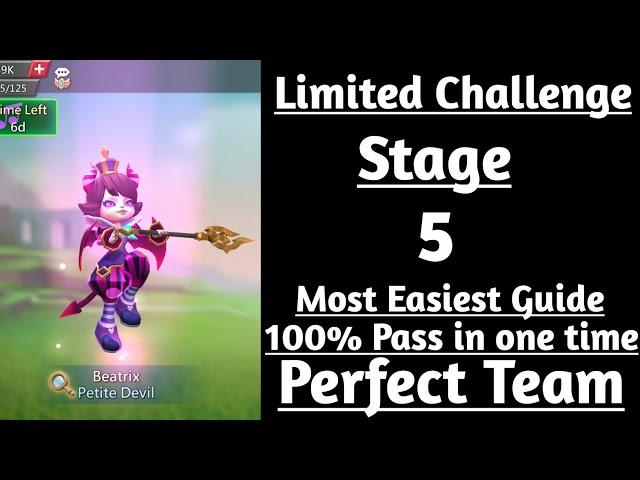 Lords mobile Petite Devil Stage 5 auto|Limited Challenge Trick vs Trick Stage 5 Auto|Beatrix Stage 5