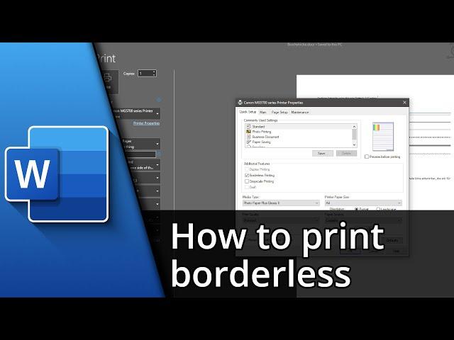 How to print borderless in Word | Change Margins in Word  Tutorial