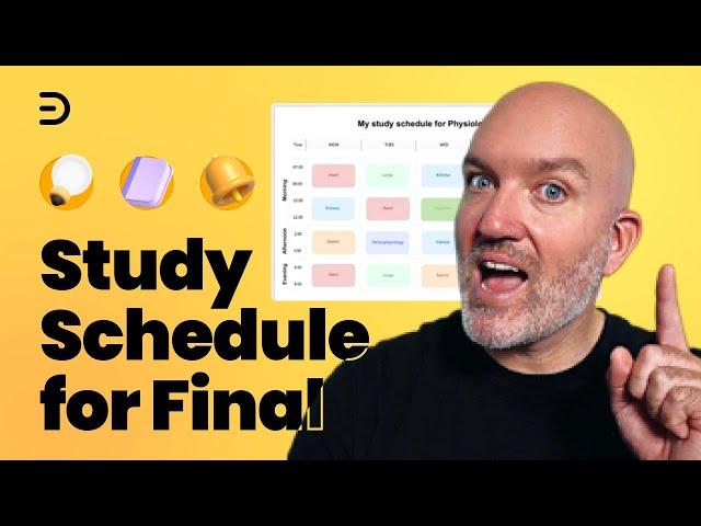 How to effectively create a study schedule for final exam?