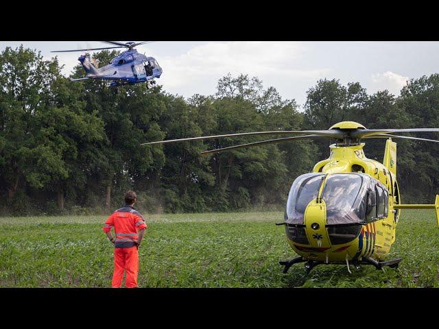 (Grip 2!) Zeer veel hulpdiensten en traumahelikopters met spoed bij grote stormramp in Leersum!