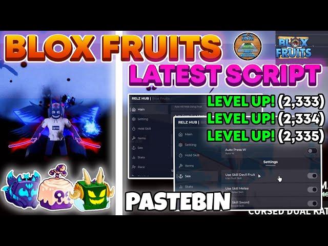 BLOX FRUITS Script Pastebin 2024 AUTO FARM | AUTO SEA EVENT | KITSUNE EVENT | GUN MASTERY (BEST TOP)