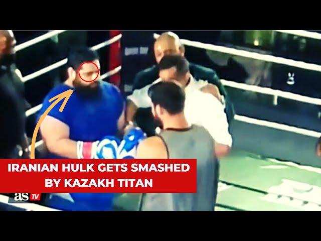 Iranian Hulk gets smashed by Kazakh Titan