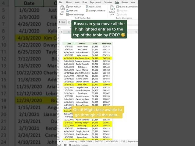 How to quickly sort data by cell color using the sort dialog box.   #excel #tutorial #shorts