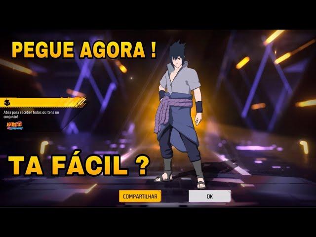 PEGANDO O SASUKE NO EVENTO TOKEN ROYALE FREE FIRE ! (PARCERIA NARUTO X FREE FIRE) TÁ FÁCIL ?