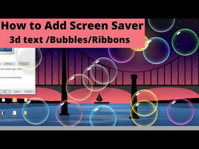 how to set screensaver change 3d text windows 7//Add Your Name in the Screen Saver