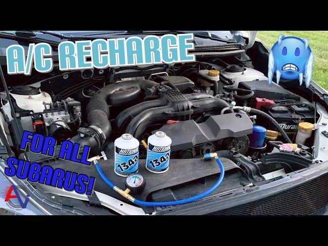 How to Recharge A/C System on a 2016 Subaru Impreza | Fixed Rattling A/C Compressor