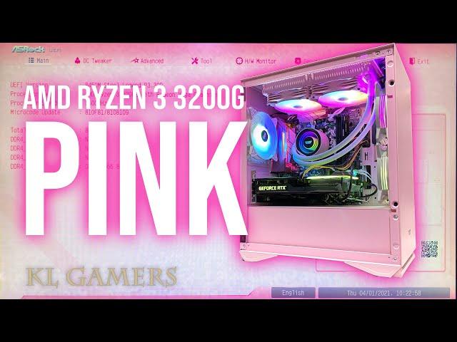 AMD Ryzen 3 3200G ASRock B450M STEEL LEGEND PINK Edition XLR8 RTX3060 TWISTER DX 240 ARGB