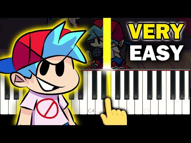 Tutorial - FIRST Friday Night Funkin' song - VERY EASY Piano tutorial