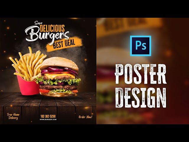 Design Fast Food Poster in Photoshop | Photoshop Tutorial in Hindi