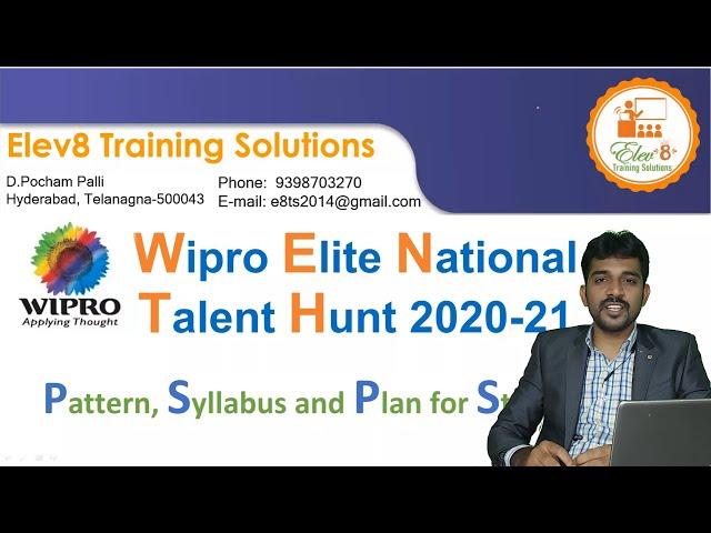 Wipro Elite National Talent Hunt 2021 | Pattern | Syllabus | Plan I Wipro nlth registration | 2020