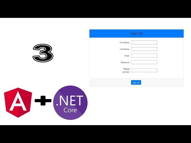 Angular 8 with ASP.Net Core Tutorial part 3 Sign Up From