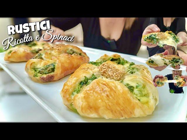 Quick RICOTTA AND SPINACH RUSTICI with PUFF PASTRY