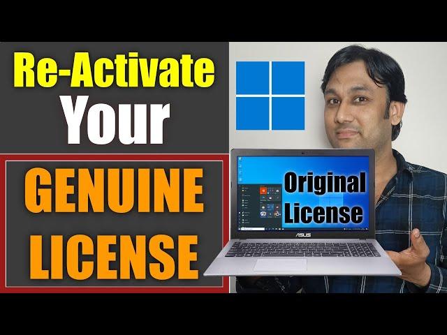 How to Reactivate your Genuine / Original License Windows...