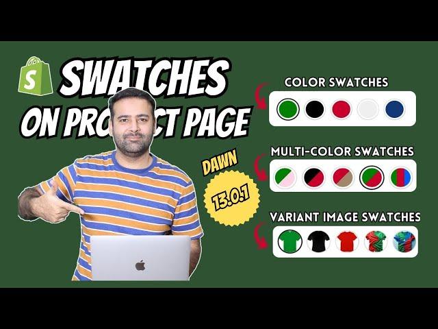 How To Add Color Swatches On Product Page Shopify [Dawn 13.0.1]