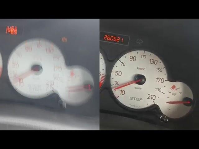 Peugeot 206 2.0 HDI - 0-100 km/h acceleration (Standard vs Stage 1 remap)