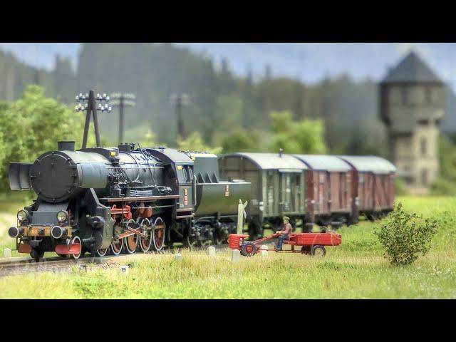 One of Poland's finest and most beautiful model railway layouts with steam trains in HO scale