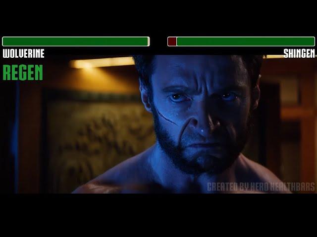 Wolverine vs. Shingen fight WITH HEALTHBARS | HD | The Wolverine