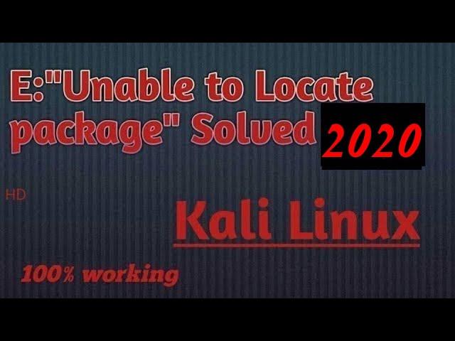 Kali Repository Issue fixed ||"E: Unable to locate package" error 100% solved|||2020||