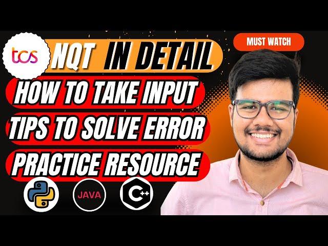 How to take Input in TCS Coding Exam ? | Tips & Resources for practice | PYTHON | C++ | JAVA