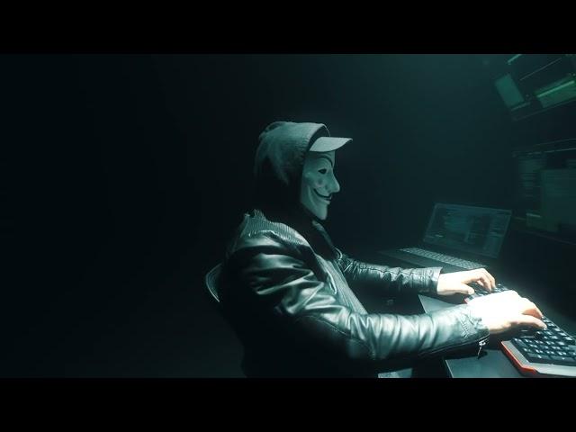 Hacker | Computer | Mask | Criminal | Free Stock Video Footage 4K [ No Copyright ]