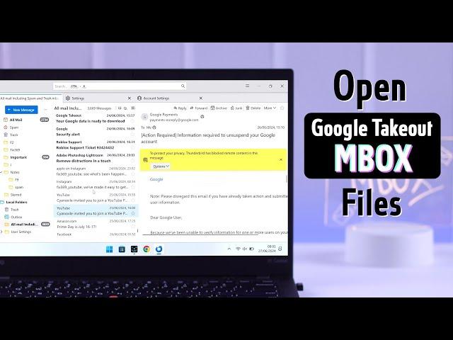 How To Open Google Takeout .Mbox Files on Windows 11!