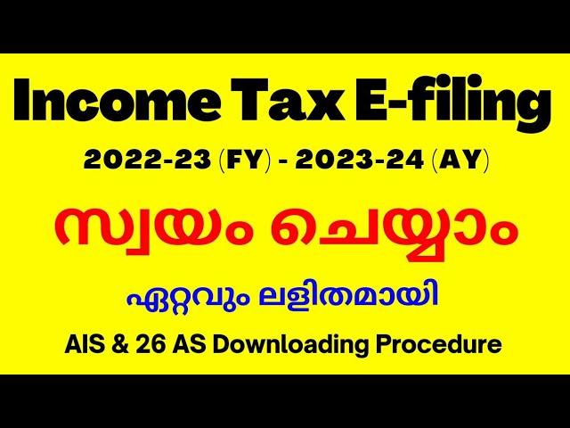 Income tax return filing 2023-24 Malayalam, Income tax e filing Malayalam 2023-24, Live demo video