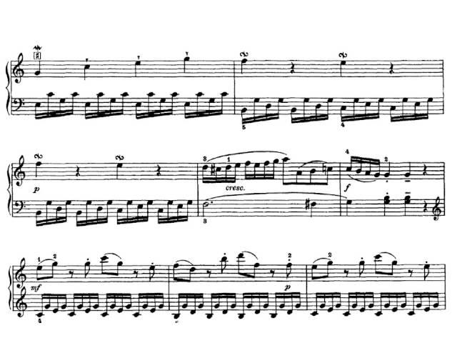 J. Haydn.Sonata n.º 10 en do mayor, Hob. XVI/1 I Allegro.