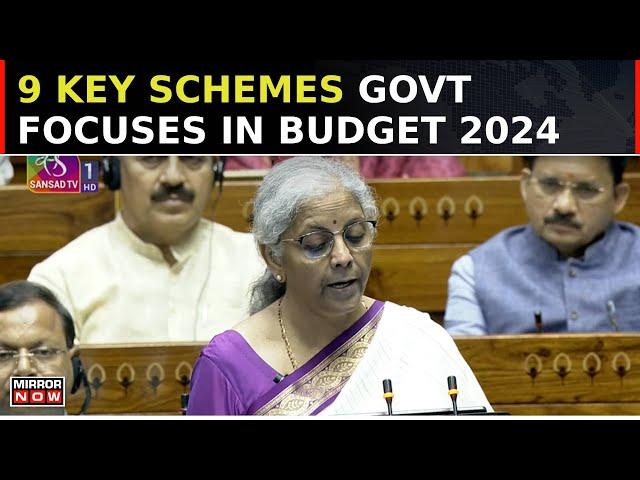 Union Budget 2024: Nirmala Sitharaman Focuses On 9 Key Schemes In Budget Speech | Monsoon Session