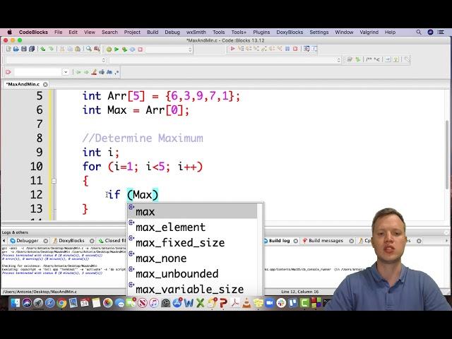 28. C Programming - Max and Min Values in Array