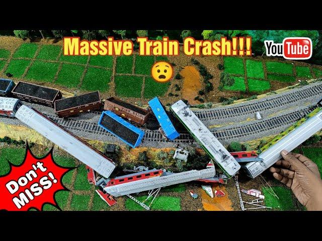 HO Scale Train Accident | WAP 7 Model & WAG 9 Model Train Accident | Model Train Derailment