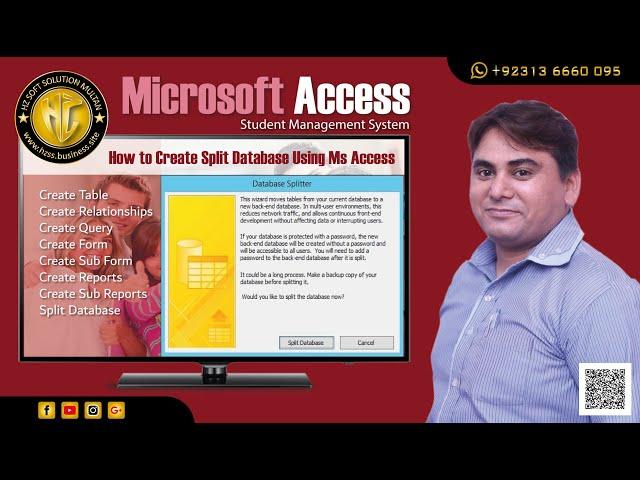 How to Create Split Database Using MS Access in Hindi & Urdu