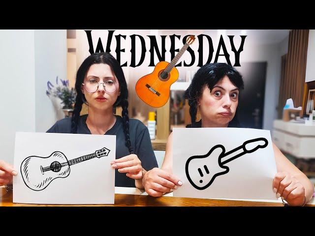 EN İYİ ÇİZEN KAZANIR | SAHTE WENDESDAY GERÇEK WEDNESDAY | EYLÜL LAL