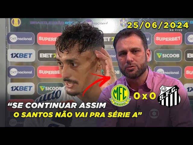 Comentarista detona equipe do Santos no final do jogo: "NÃO VAI SUBIR PRA SÉRIE A!!"