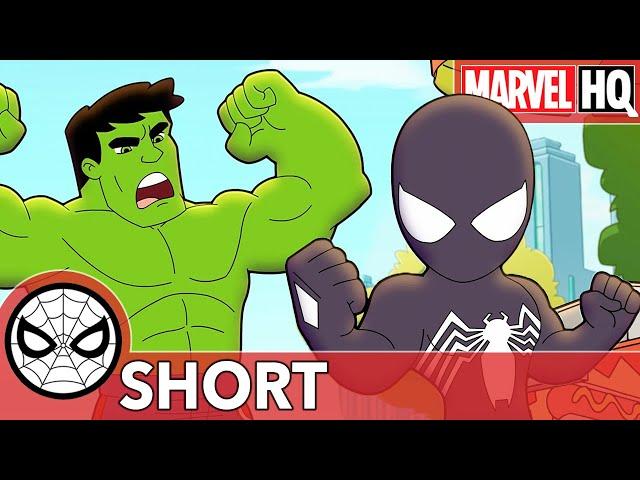 Venom Spidey vs Hulk! | Marvel Super Hero Adventures - Cloudy With A Chance of Smiles | SHORT