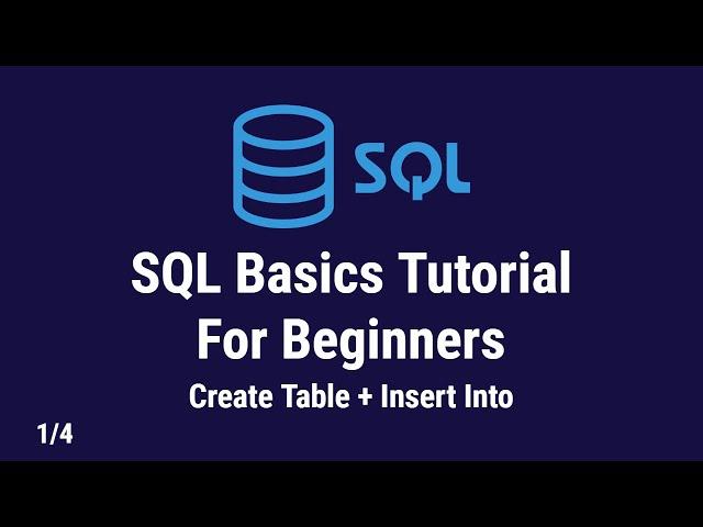 SQL Basics Tutorial For Beginners | Installing SQL Server Management Studio and Create Tables | 1/4