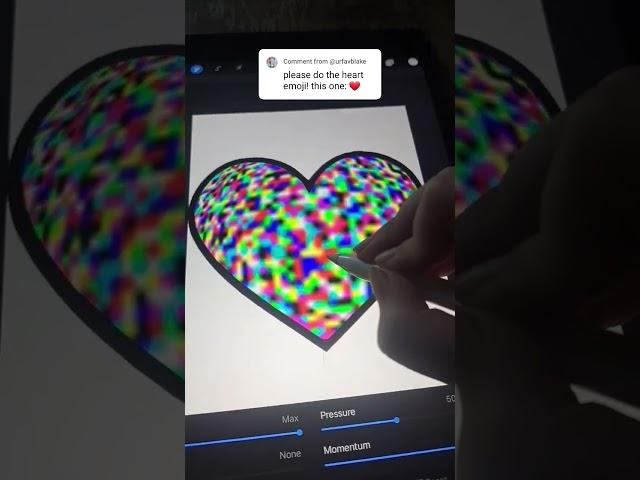 Heart Random Color Picker on ️procreate️ | MaxUp Jansen ( #shorts )