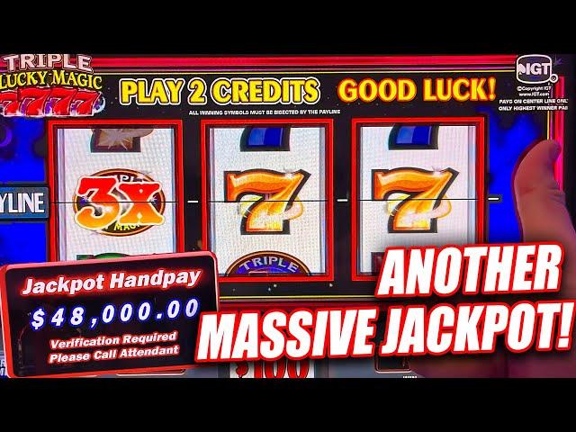 $50,000 PLUS IN MASSIVE JACKPOT WINS  TRIPLE LUCKY MAGIC 777 SLOT MACHINE  HIGH LIMIT SLOTS