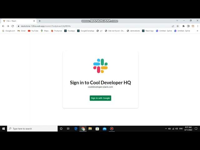 Slack Clone by using React js