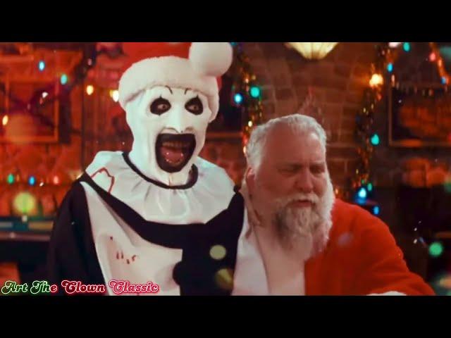 Art The Clown Hangs Out With Santa Claus At The Bar | Terrifier 3 (2024)