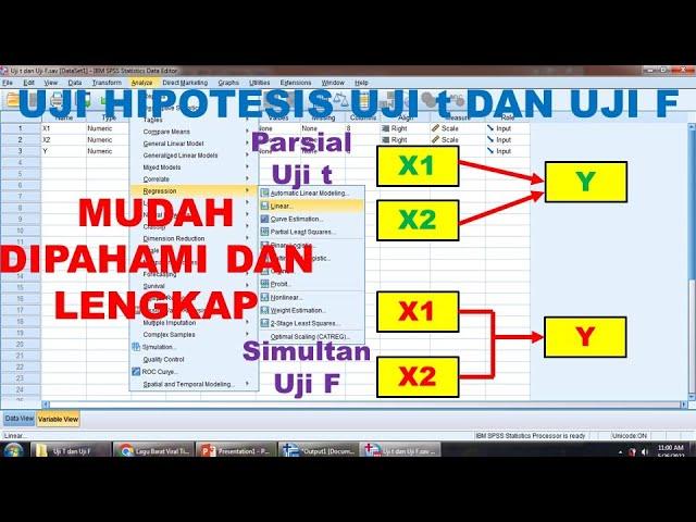 Uji t dan Uji F Lengkap dengan Penjelasanya Menggunakan SPSS