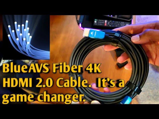 BlueAVS Fiber 4K HDMI 2.0 Cable : Unboxing & Install!