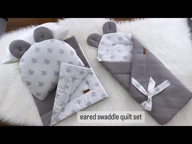 Baby nest Eared Swaddle Quilt Set Making | Baby Sleeping Set Sewing 